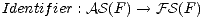 Identifier : AS(F )-- > FS(F ) 