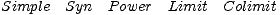 Simple Syn P ower Limit Colimit
 