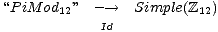 “P iM od12” ---> Simple(Z12)
 Id
 