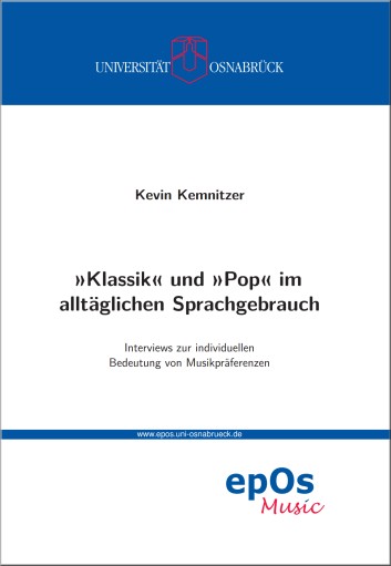 Kevin Kemnitzer, »Klassik« und »Pop« im
                alltäglichen Sprachgebrauch