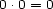 0.0 = 0 