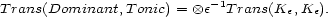 T rans(Dominant, T onic) = ox e -1Trans(Ke,Ke). 