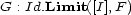 G : Id.Limit([I],F ) 