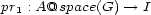 pr1 : A@space(G) --> I 