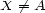 X /= A 