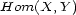 Hom(X, Y ) 