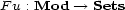 F u : Mod --> Sets 