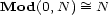 Mod(0, N ) ~= N 
