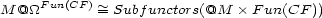 M @_O_F un(CF ) ~= Subfunctors(@M � F un(CF )) 