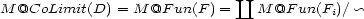  |_| M @CoLimit(D) = M @F un(F) = M @F un(Fi)/ ~ 