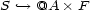 S --> @A � F 