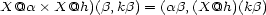 X@a � X@h)(b, kb) = (ab,(X@h)(kb) 