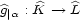 g|a : K --> L 