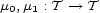 m0,m1 : T --> T 