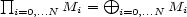  prod o+ i=0,...N Mi = i=0,...N Mi 