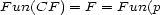 Fun(CF ) = F = F un(p 