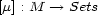 [m] : M --> Sets 