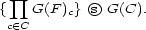 prod { G(F )c} sO G(C). c (- C 