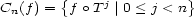  { } Cn(f ) = f o Tj |0 < j < n 