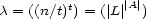 c = ((n/t)t) = (| L ||A| ) 
