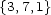 {3,7,1} 