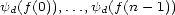 yd(f (0)),...,yd(f(n- 1)) 