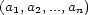 (a1,a2,...,an) 