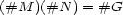 (#M )(#N ) = #G 