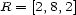 R = [2,8,2] 