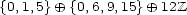 {0,1,5} o+ {0,6,9,15}o + 12Z 