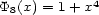 P8(x) = 1+ x4 