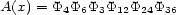A(x) = P4P6P3P12P24P36 