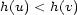 h(u) < h(v) 
