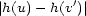 |h(u)- h(v')| 