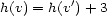  ' h(v) = h(v )+ 3 