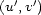  ' ' (u ,v) 