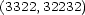 (3322,32232) 