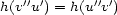 h(v''u') = h(u''v') 