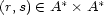 (r,s) (- A* � A* 