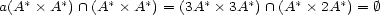 a(A*� A*) /~\ (A* � A*) = (3A* � 3A*) /~\ (A*� 2A*) = � 