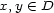 x,y (- D 