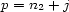 p = n2 + j 