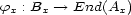 f : B --> End(A ) x x x 
