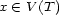x (- V(T) 