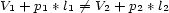 V1 + p1 *l1 /= V2 +p2 *l2 