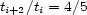 ti+2/ti = 4/5 
