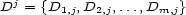 Dj = {D ,D ,...,D } 1,j 2,j m,j 
