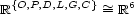  {O,P,D,L,G,C} ~ 6 R = R 