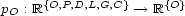  {O,P,D,L,G,C} {O} pO : R --> R 