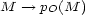 M --> pO(M ) 